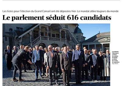 Article La Liberté ... Le Grand Conseil Fribourg 2016 par STEMUTZ PHOTO photographe Fribourg